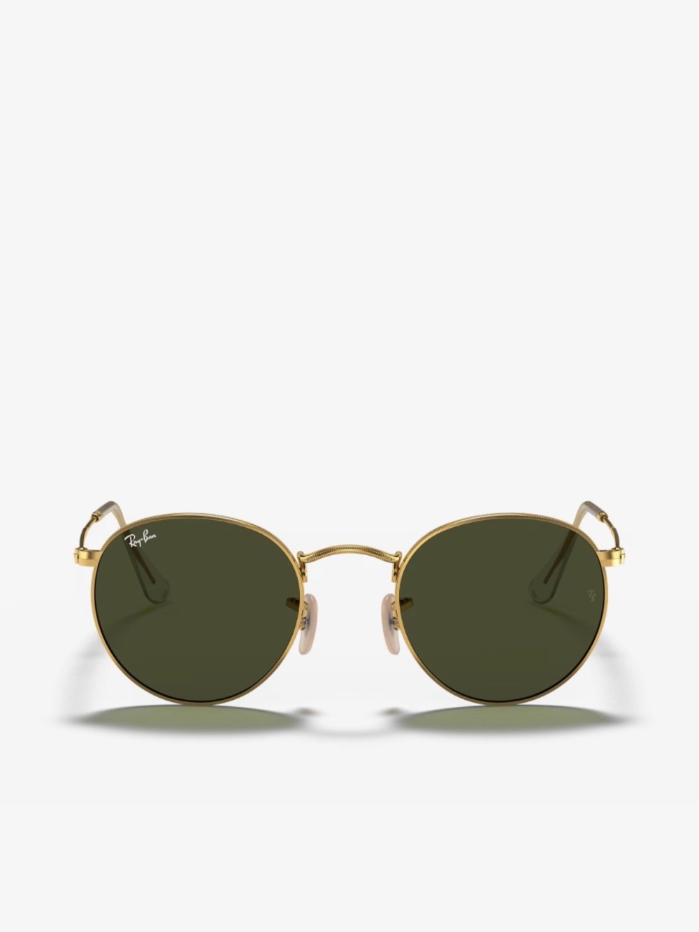 Ray-Ban Round Metal Sunglasses (gold frame, green lens)